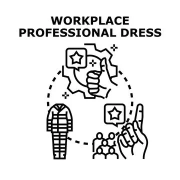 Workplace professional dress code concept illustration Stock Illustration