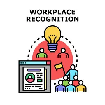 Workplace recognition concept for employee appreciation and engagement Stock Illustration
