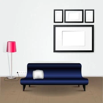 Workplace room. Vector illustration of modern office. Stylish and modern inte Stock Illustration