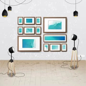 Workplace room. Vector illustration of modern office. Stylish and modern inte Stock Illustration