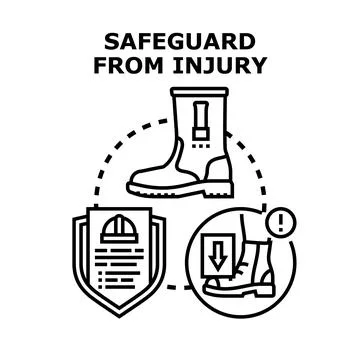 Workplace safety concept using personal protective equipment Stock Illustration