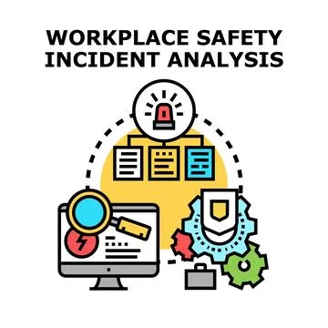 Workplace safety incident analysis management process 스톡 일러스트