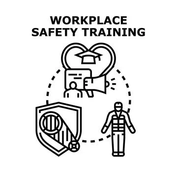 Workplace safety training concept for professional development 스톡 일러스트