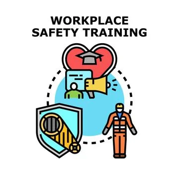 Workplace safety training concept for professional development Stock Illustration
