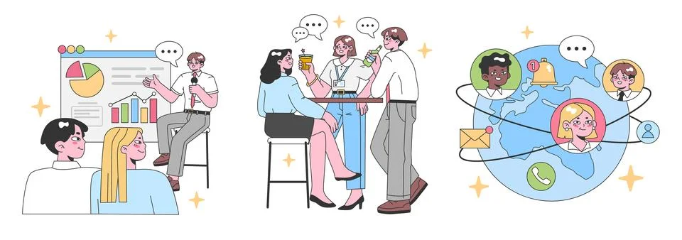 Workplace set. Flat vector illustration. 스톡 일러스트