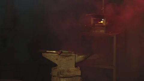 Workplace at smithy shop Stock Footage 78222696