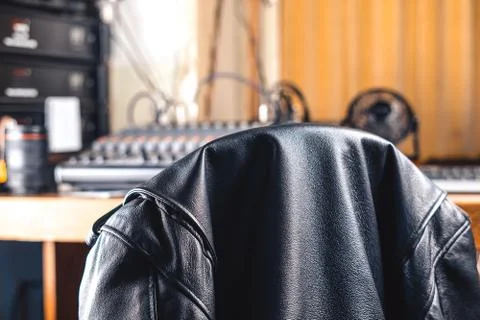 The workplace of the sound engineer Stock Photos