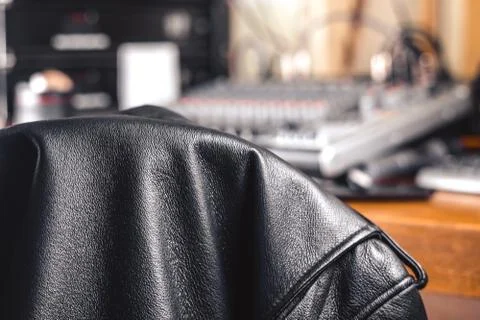 The workplace of the sound engineer Stock Photos