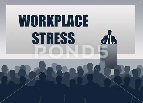 Workplace stress discussion Stock Illustration