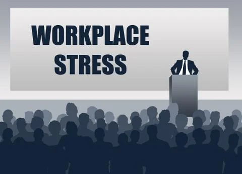 Workplace stress discussion Stock Illustration