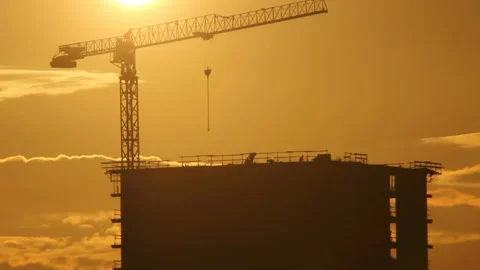 Workplace in sunset Stock Footage 86425431