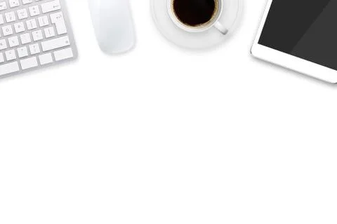 Workplace with tech device Illustrazione stock