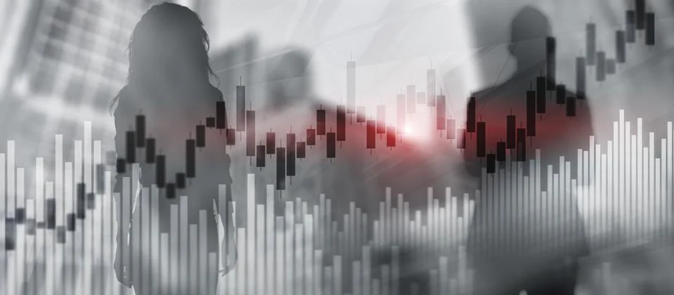 Workplace traders. Workflow concept 2021. Stock Photos