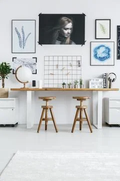 Workplace for two designers Stock Photos