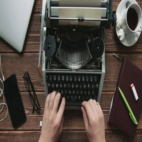 Workplace of typing person Stock Footage 69545186