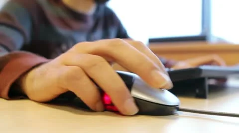 Workplace, Using Mouse Series Stock Footage 10586697