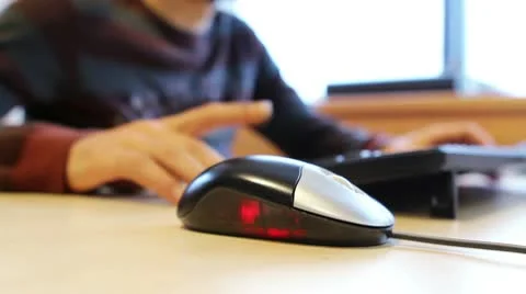 Workplace, Using Mouse Series Stock Footage 10586750