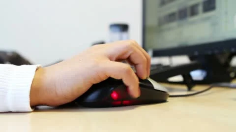 Workplace, Using Mouse Series Stock Footage 10586803