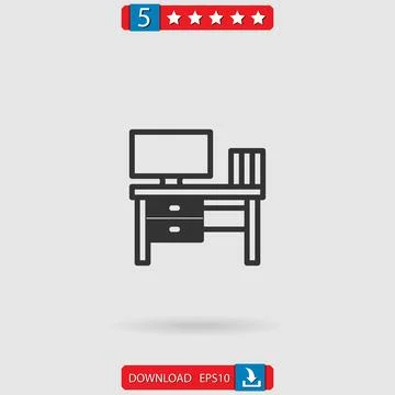 Workplace vector icon Stock Illustration