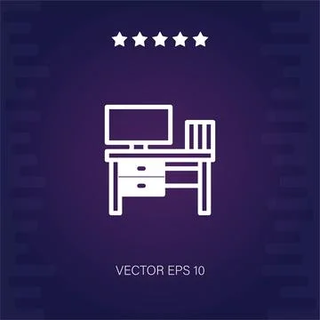 Workplace vector icon Stock Illustration