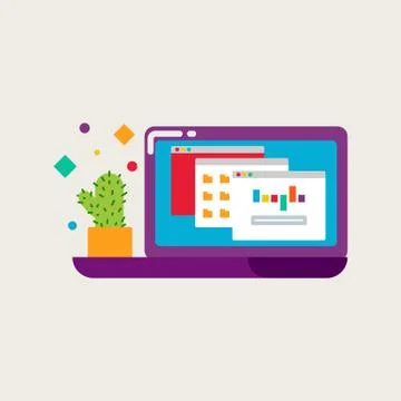 Workplace vector illustration Stock Illustration