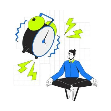Workplace zen 2D onboarding ui illustration Stock Illustration