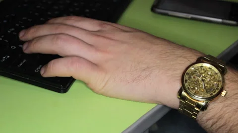 Works At The Computer 2 Video stock 44120097