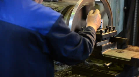 Works turning machine Stock Footage 24568299