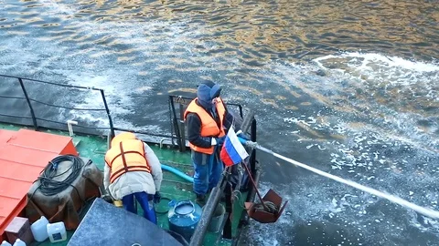 Works on water Stock Footage 120201622