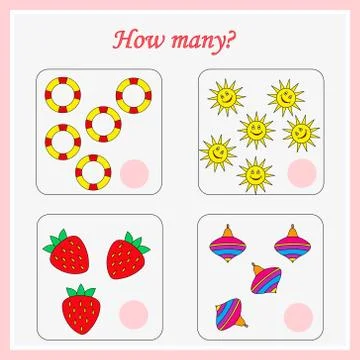 Worksheet. Mathematical puzzle game. Learning mathematics, tasks for addition Stock Illustration