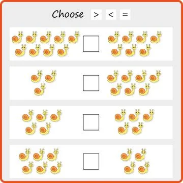 Worksheet. Mathematical puzzle game. Learning mathematics, tasks for addition Stock Illustration