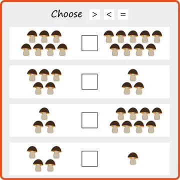 Worksheet. Mathematical puzzle game. Learning mathematics, tasks for addition Stock Illustration
