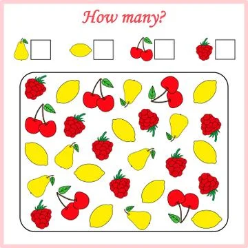 Worksheet. Mathematical puzzle game. Learning mathematics, tasks for addition Stock Illustration