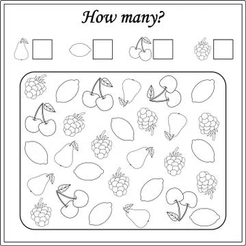 Worksheet. Mathematical puzzle game. Learning mathematics, tasks for addition Stock Illustration