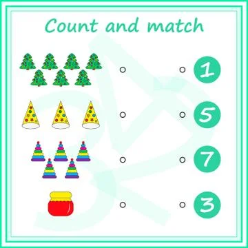 Worksheet. Mathematical puzzle game. Learning mathematics, tasks for addition Illustrazione stock