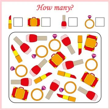 Worksheet. Mathematical puzzle game. Learning mathematics, tasks for addition Stock Illustration