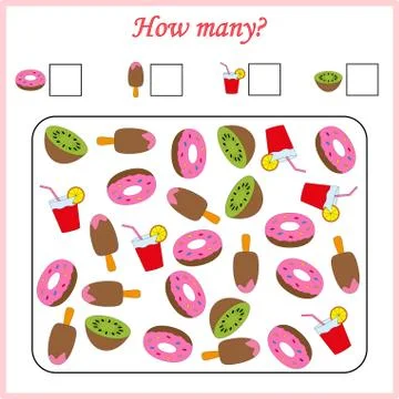 Worksheet. Mathematical puzzle game. Learning mathematics, tasks for addition Stock Illustration