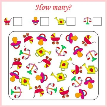 Worksheet. Mathematical puzzle game. Learning mathematics, tasks for addition Illustrazione stock