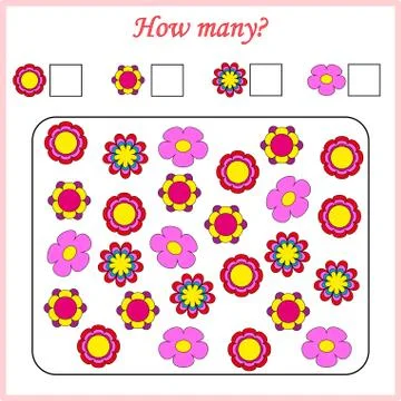 Worksheet. Mathematical puzzle game. Learning mathematics, tasks for addition Stock Illustration