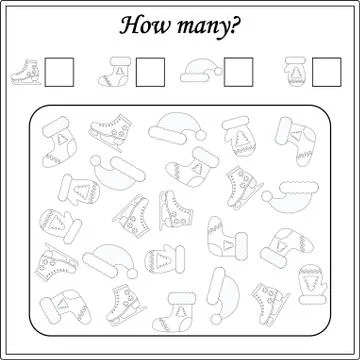 Worksheet. Mathematical puzzle game. Learning mathematics, tasks for addition Stock Illustration