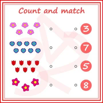 Worksheet. Mathematical puzzle game. Learning mathematics, tasks for addition Stock Illustration