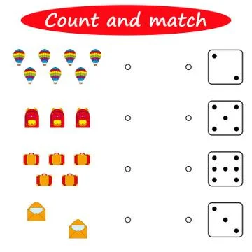 Worksheet. Mathematical puzzle game. Learning mathematics, tasks for addition Stock Illustration