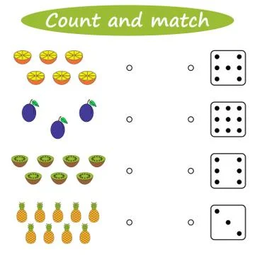 Worksheet. Mathematical puzzle game. Learning mathematics, tasks for addition Stock Illustration