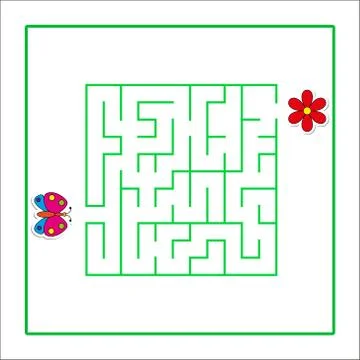 Worksheet. Maze labyrinth with entry and exit. Maze Puzzle Game  for kids Stock Illustration