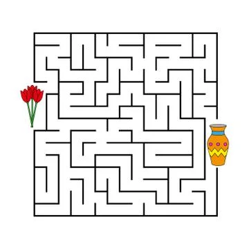 Worksheet. Maze labyrinth with entry and exit. Maze Puzzle Game  for kids Stock Illustration