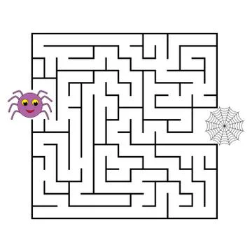 Worksheet. Maze labyrinth with entry and exit. Maze Puzzle Game  for kids Stock Illustration