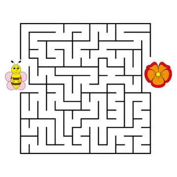 Worksheet. Maze labyrinth with entry and exit. Maze Puzzle Game  for kids Stock Illustration