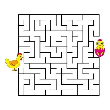 Worksheet. Maze labyrinth with entry and exit. Maze Puzzle Game  for kids Stock Illustration