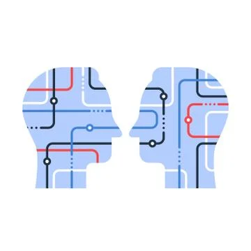 Workshop and education, communication concept, artificial intelligence Stock Illustration