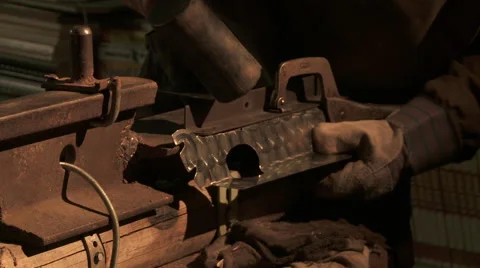 Workshop Anvil Vise CU 1 Stock Footage 47180808
